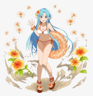 Asuna Tropical Beach - Sword Art Online Memory Defrag Tropical Lover Asuna