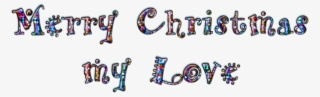 Merry Christmas My Love Word Art - Wunderliches Land-weihnachtszug-set Auf Rotem Karte