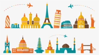 Popular Tourist Destinations Free Vector And Png The - Tourist Place Vector