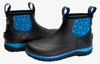 Muds® Women's 6" Tahoe Blue Horseshoe Print - Chelsea Boot