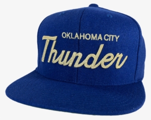 Okc Thunder 20's All American Snapback Hat - Mitchell & Ness Sombre Special Script Snapback