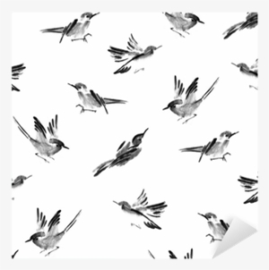 Watercolor Bird Seamless Pattern Can Be Used For Wallpaper, - Watercolor Painting