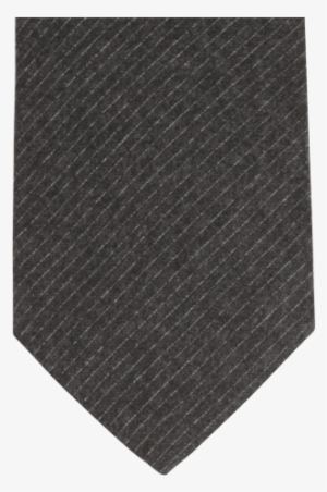 Grey Pinstripe Flannel Tie - Pin Stripes