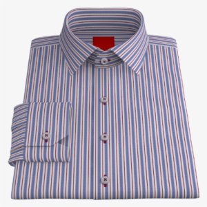 Pinstripe Red & Blue Oxford - Red And Blue Oxford