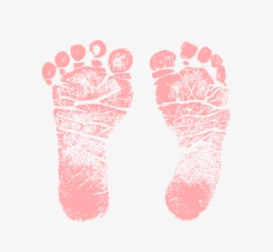 A Girl - Pink Baby Feet Print