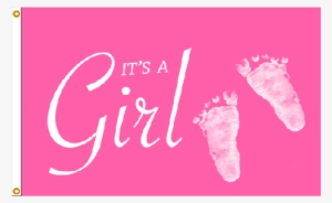 New Baby Banners Its - It's A Girl Flag
