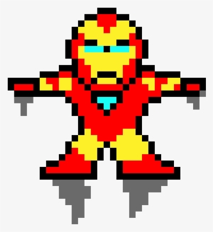 Flying Iron Man - Iron Man Pixel Art