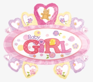 Baby Girl Marquee Supershape Balloon - Welcome To Little Princess