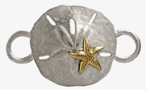 Sand Dollar W Starfish Topper - Ring