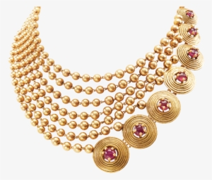 0058 Beautifully Crafted Gold Beads Are Strung Together - Modern Gold Jewellery Design
