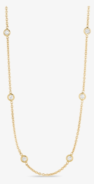 Diamonds By The Inchnecklace With 10 Diamond Stations - Gold Necklace Chain With Diamonds