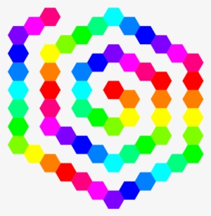 60 Hexagon Spiral Clipart Png