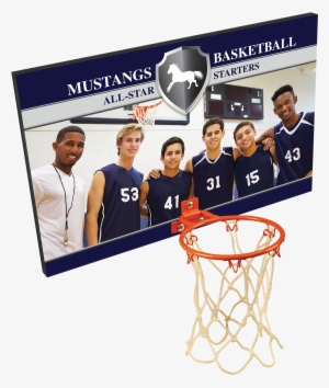 Large Custom Color Basketball Hoop Plaque - Basketball
