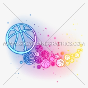 Rainbow Clipart Basketball - Circle