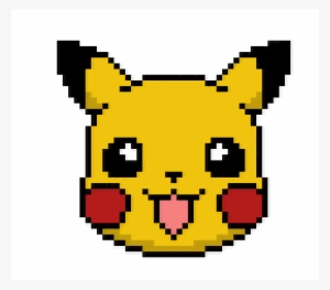 Pikachu Face - Cute Pikachu Pixel Art