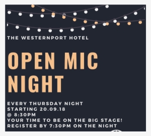 Open Mic Night Tickets At Westernport Hotel - Poster