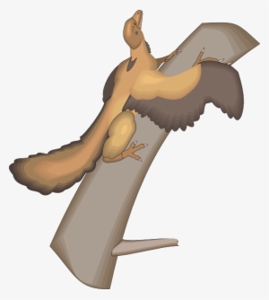 Archaeopteryx On Tree Trunk Svg Clip Arts 534 X 595