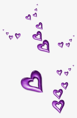 Decorative Hearts Ornaments Png I - Purple Hearts Clip Art