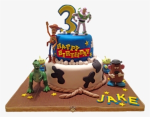 Disney Toy Story Birthday Cake Gumpaste Characters - Toy Story Characters Cake