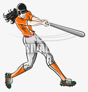 Photo Softball - Softball Player Swinging Bat