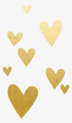 2 Set Tattoos - Little Gold Hearts Png