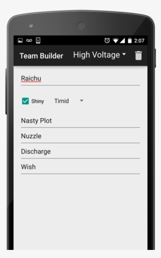 Team Builder Edit - Pokémon