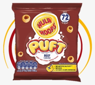 A Scrumptious Beef Flavour In Crispy, Light And Floaty - Hula Hoops Puft Salted