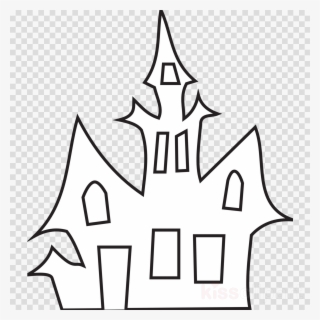 Haunted House Clip Art Black And White Clipart Haunted - Halloween Haunted Houses Templates