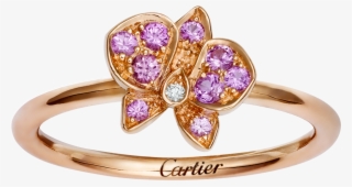 Caresse D'orchidées Par Cartier Ringpink Gold, Pink - Caresse D Orchidées Par Cartier Ring