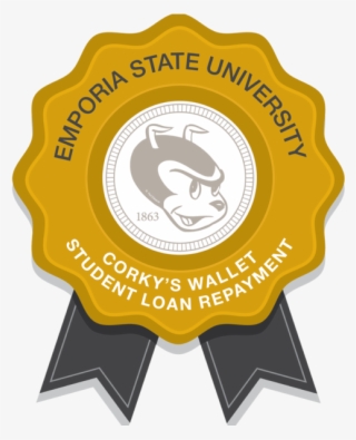 Corky's Wallet Student Loan Repayment Badge - Emporia State University