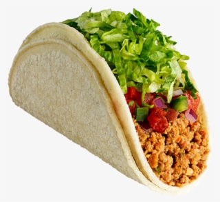 Two White Corn Tortillas Loaded With Seasoned Ground - Taco
