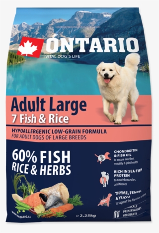 Ontario Adult Fish & Rice Large Breed 12 Kg