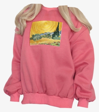 Wheat Field Cypresses Sweatshirt Polyvore Png Niche - Clothing
