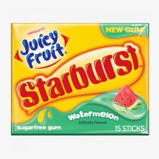 Juicy Fruit Starburst Gum Watermelon Flavor Slim Pack - Juicy Fruit Watermelon Gum