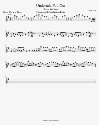 Undertale Full Ost Sheet Music Composed By Toby Fox - Undertale Song Tenor Sax