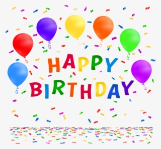 Free Png Happy Birthday With Confetti Png Images Transparent - Confetti Birthday Png