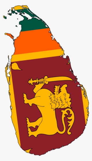 604px Flag Map Of Sri Lanka Alt - Sri Lanka Flag Map