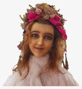 1900's French Wax Bust Mannequin Head Doll Shop Display - Mannequin