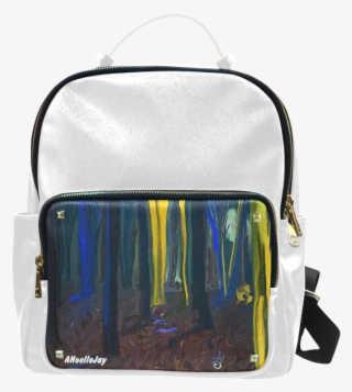 Stay Wild Yellow Moon White Campus Backpack/small