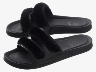 Foxy Black Slipper Oh By Kopenhagen Fur H2o Transparent PNG - 800x800 - Free Download on NicePNG