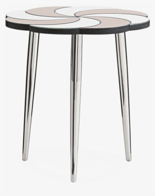 Image For Side Table With Mirror Top - Silver