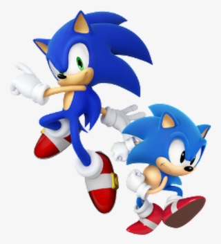 Emerl Clipart Sonic - Classic And Modern Sonic