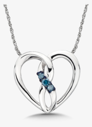 Sdc Creations Blue Diamond 10k White Gold Infinity - Locket