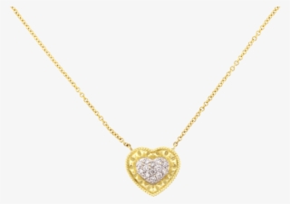 Gold And Diamond Heart Pendant - Pendant