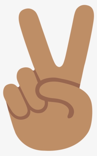 Emoji U270c 1f3fd - Peace Sign Emoji Black Transparent