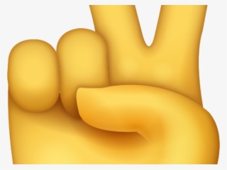 Hand Emoji Clipart Ios - Peace Hand Emoji Png