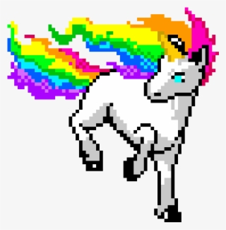 Rainbow Unicorn - Free Pixel Art