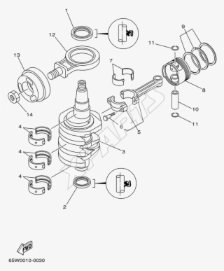 Yamaha Piston, Balancer - 65w - 11642 - 11 - 00