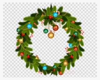 Cartoon Christmas Wreath Clipart Christmas Wreaths - Christmas Green Wreath Clipart