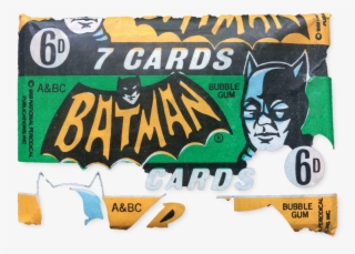 This Genuine A&bc Batman 6d Wax Gum Card Unopened Wax